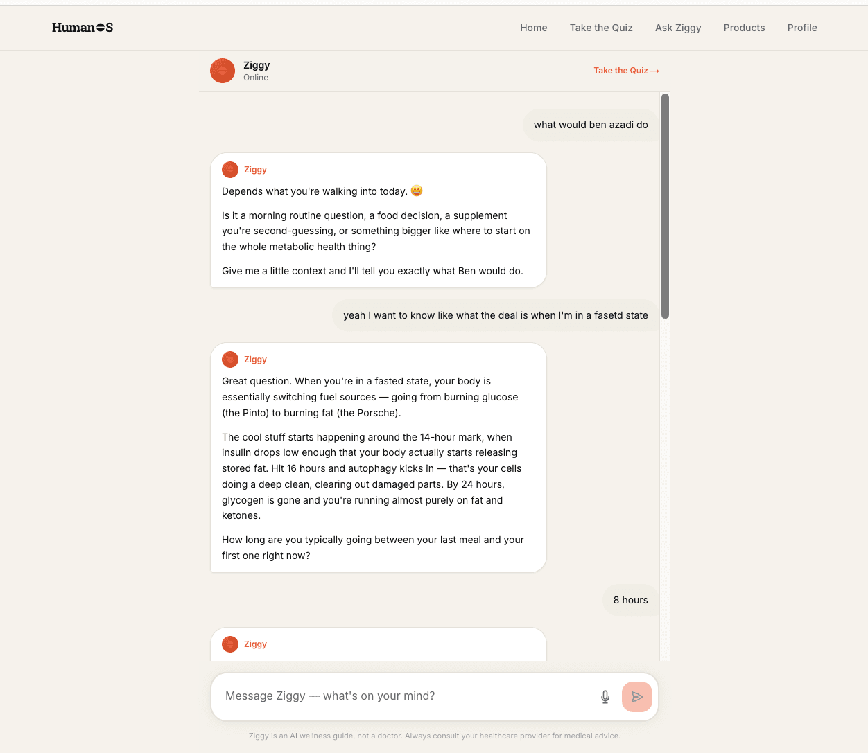 Human OS screenshot